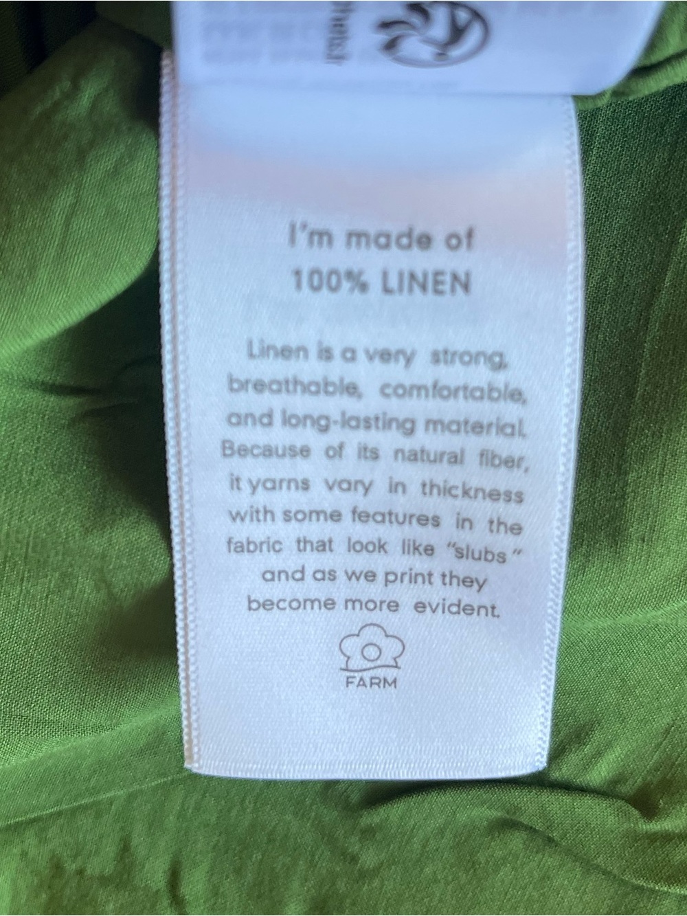 Farm Rio: Green Monstera Leaf Sleeveless Euroflax Premium Linen Maxi
Dress M - Picture 7 of 8